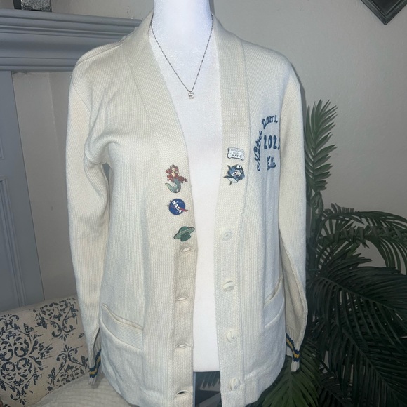 Vintage Broadway Of California Norte Dame Preppy Cardigan Sweater - Picture 3 of 12